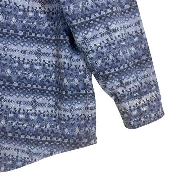 L.L. Bean Mens XL Aztec Chamois Shirt USA Made Vintage Rugged Cabincore Flannel - Picture 8 of 12